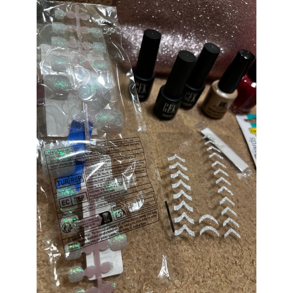 Manicure Set OPI GEK Gel Polish Nail Care Kit with Tools and Glitter Bag Multi - Picture 5 of 13